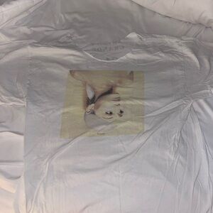 White Ariana Grande graphic tee